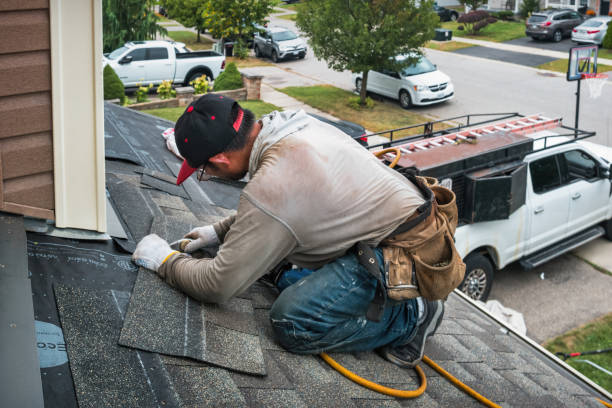 Professional Emergency Roof Repair technician working in Phillipsport, NY